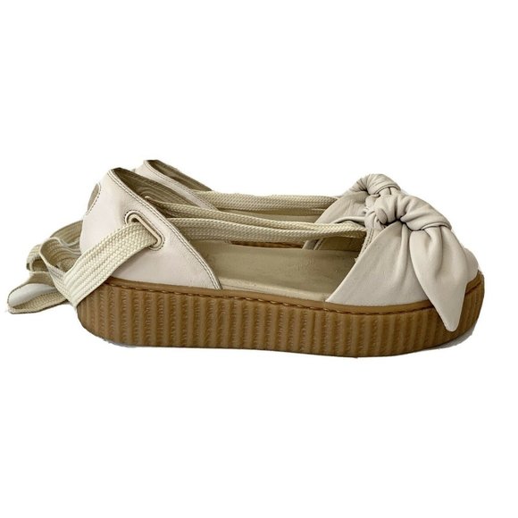 PUMA Shoes - Puma Fenty Bow Creeper Leather Sandals Pink Tint